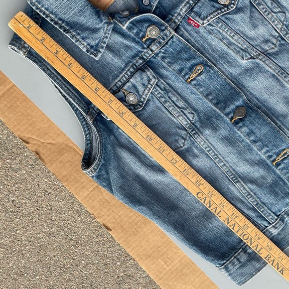 Levi Strauss Levi’s Blue Jean Denim Vest Medium Classic Rock Cotton - Picture 6 of 13